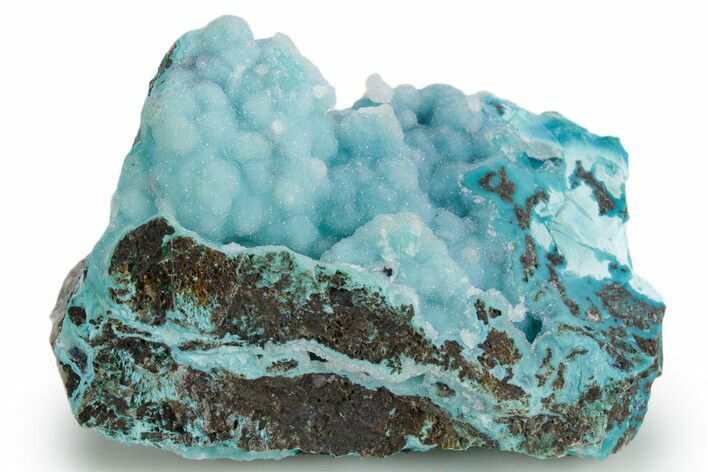 Stunning Druzy Quartz on Chrysocolla - DR Congo #347442
